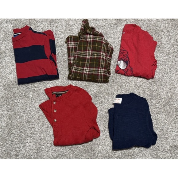 Cat & Jack Other - Lot Of 5 Toddler Boys Short & Long Sleeves Flannel Multi Brands Size 4/5